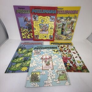 Lot of 6 New & Used Vintage Highlights Puzzlemania Book Magazines for Kids